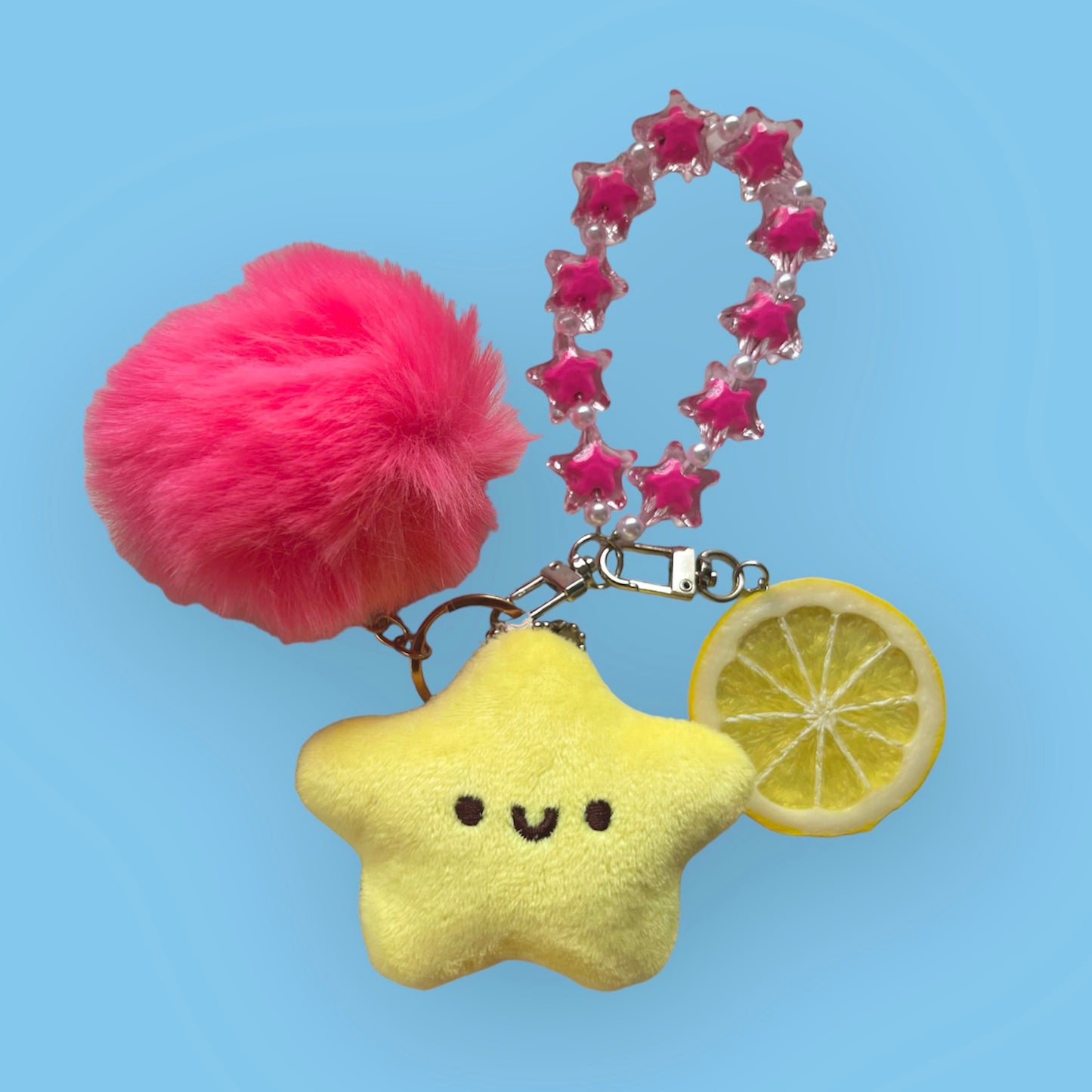 Seastar Lemon Bubbles Keychain Set